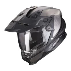 Crosstourer Casco Scorpion Adf-9000 Air Trial Nero Argento