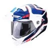 Policarbonato Casco Modulare Scorpion Adx-2 Camino Bianco Blu Rosso -Moto Sconto scorpion adx2 camino biancoblurosso