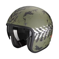 Custom Casco Scorpion Belfast Evo Nevada Verde Opaco