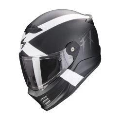 Fibra Casco Scorpion Covert Fx Gallus Nero Opaco Bianco