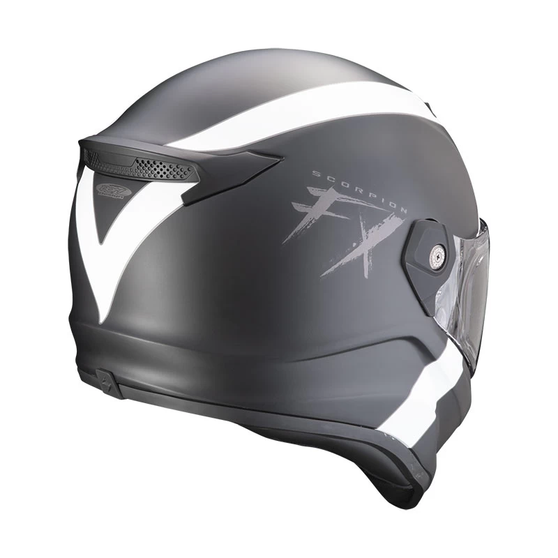 Fibra Casco Scorpion Covert Fx Gallus Nero Opaco Bianco 5 Fibra Casco Scorpion Covert Fx Gallus Nero Opaco Bianco - immagine 3