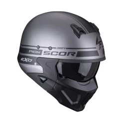 Mentoniera Removibile Casco Scorpion Covert X Tussle Argento Opaco Nero -Moto Sconto scorpion covertx tussle argentomatt 3