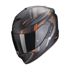 Fibra Scorpion Exo 1400 Evo Air Shell Nero Opaco Arancio