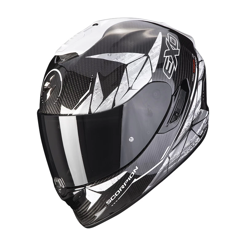 Fibra Casco Scorpion Exo-1400 Carbon Air Aranea Bianco 3 Fibra Casco Scorpion Exo-1400 Carbon Air Aranea Bianco