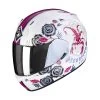 Policarbonato Casco Scorpion Exo 390 Chica 2 Bianco Rosa -Moto Sconto scorpion exo390 air chica2 bianco