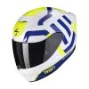 Policarbonato Casco Scorpion Exo 391 Arok Bianco Blu Giallo -Moto Sconto scorpion exo391 arok biancogiallo