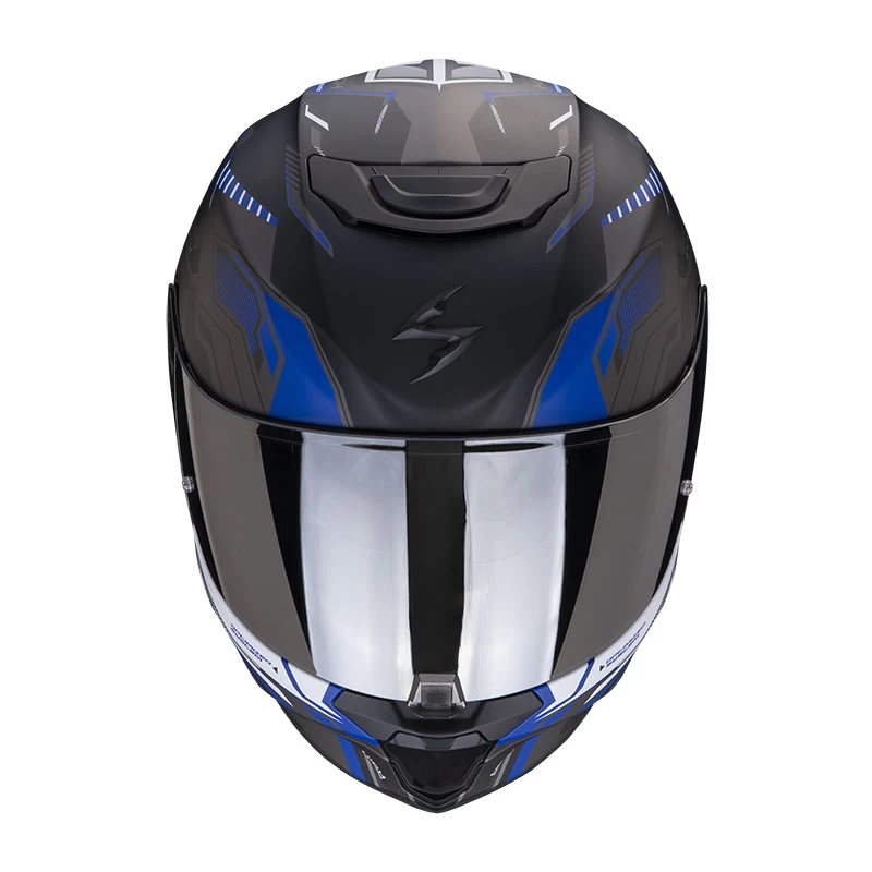 Policarbonato Casco Scorpion Exo 391 Haut Nero Opaco Blu 4 Policarbonato Casco Scorpion Exo 391 Haut Nero Opaco Blu - immagine 2