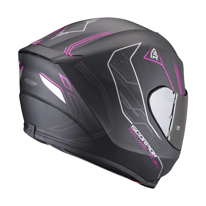 Policarbonato Casco Scorpion Exo 391 Spada Nero Opaco Rosa 5 Policarbonato Casco Scorpion Exo 391 Spada Nero Opaco Rosa - immagine 3