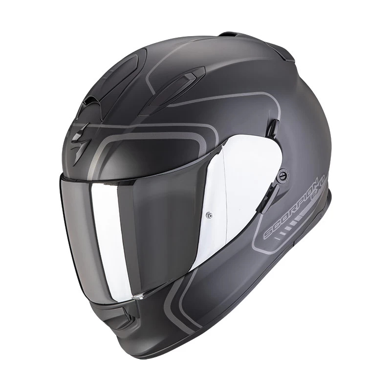 Policarbonato Casco Scorpion Exo 491 West Nero Opaco Argento 3 Policarbonato Casco Scorpion Exo 491 West Nero Opaco Argento