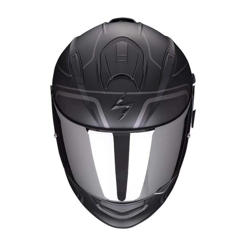 Policarbonato Casco Scorpion Exo 491 West Nero Opaco Argento 4 Policarbonato Casco Scorpion Exo 491 West Nero Opaco Argento - immagine 2