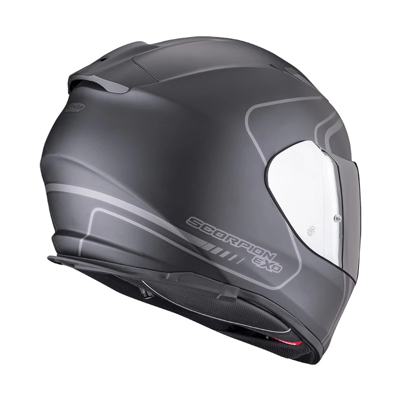 Policarbonato Casco Scorpion Exo 491 West Nero Opaco Argento 5 Policarbonato Casco Scorpion Exo 491 West Nero Opaco Argento - immagine 3