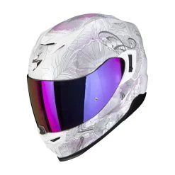 Policarbonato Scorpion Exo 520 Evo Air Melrose Bianco Rosa
