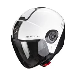 Policarbonato Casco Scorpion Exo City 2 Carbo Bianco Nero