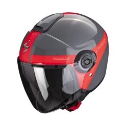 Policarbonato Casco Scorpion Exo City 2 Short Grigio Rosso