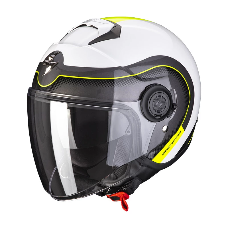 Policarbonato Casco Scorpion Exo City Roll Bianco Giallo Fluo 3 Policarbonato Casco Scorpion Exo City Roll Bianco Giallo Fluo