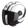 Policarbonato Casco Scorpion Exo City Scoot Bianco Nero -Moto Sconto scorpion exocity scoot bianconero