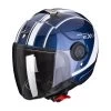 Policarbonato Casco Scorpion Exo City Scoot Blu Bianco