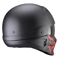 Mentoniera Removibile Casco Scorpion Exo Combat Evo Samurai Nero Rosso -Moto Sconto scorpion exocombatevo samurai rosso 3