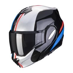 Policarbonato Casco Scorpion Exo Tech Forza Nero Argento Rosso