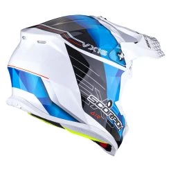 Policarbonato Casco Scorpion Vx-16 Evo Air Gem Bianco Blu -Moto Sconto scorpion vx16 evo air gem blu 3