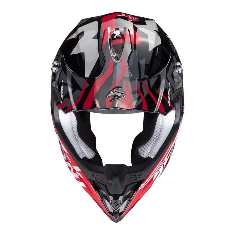 Policarbonato Casco Scorpion Vx-16 Evo Air Rok Bagoros Rosso - immagine 2
