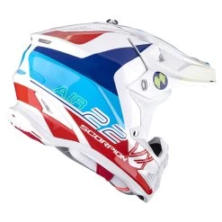 Fibra Casco Scorpion Vx-22 Air Ares Bianco Blu Rosso -Moto Sconto scorpion vx22 air ares biancoblurosso 3