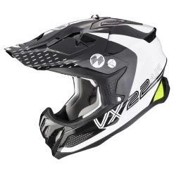 Fibra Casco Scorpion Vx-22 Air Ares Bianco Nero Giallo