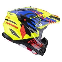Fibra Casco Scorpion Vx-22 Air Neox Giallo Blu Rosso