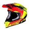 Policarbonato Casco Off Road Scorpion Vx-16 Arhus Rosso Fluo -Moto Sconto scorpion vx 16 arhus rosso